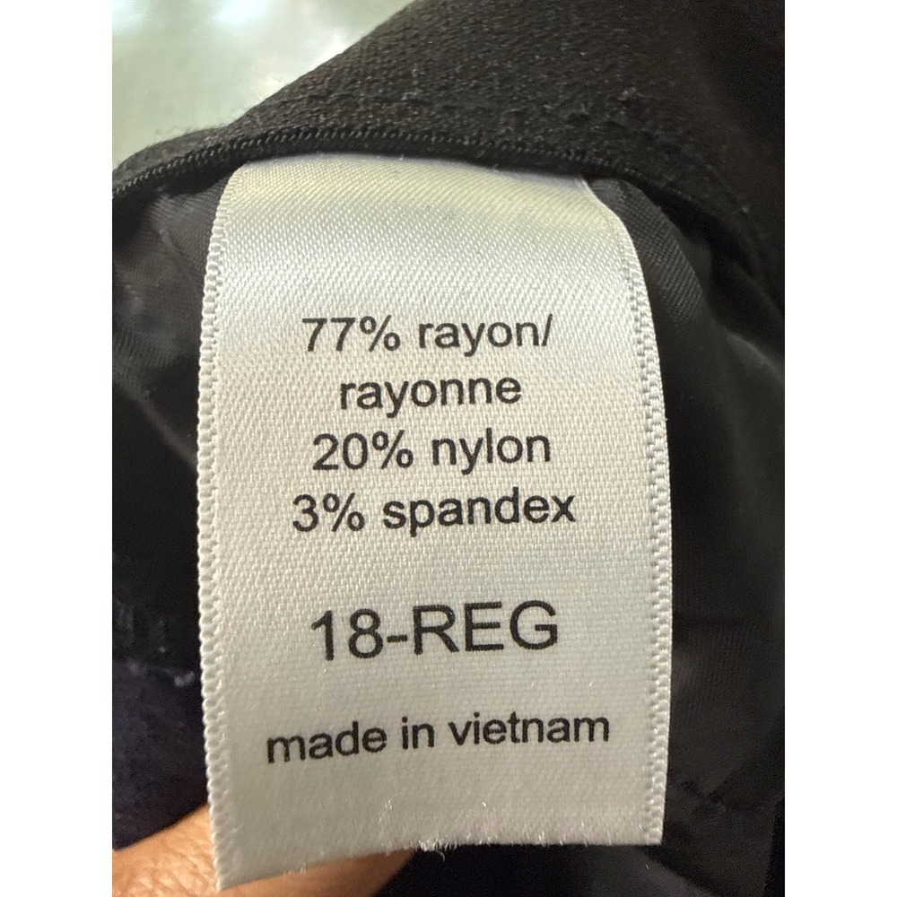 Maurices Womens Navy Blue Textured Pull On Stretch Dress Pants Size 18 REG - Picture 7 of 7